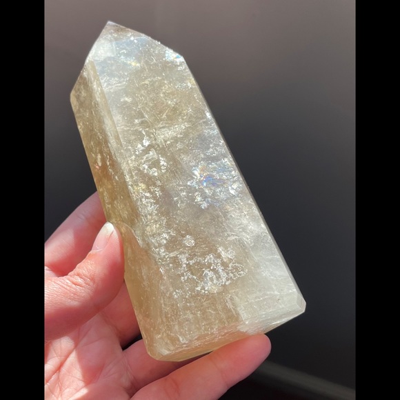 (GIFTED)🌜🌟 OOAK Moon & Star Champagne Brazilian Citrine Tower - Picture 3 of 14